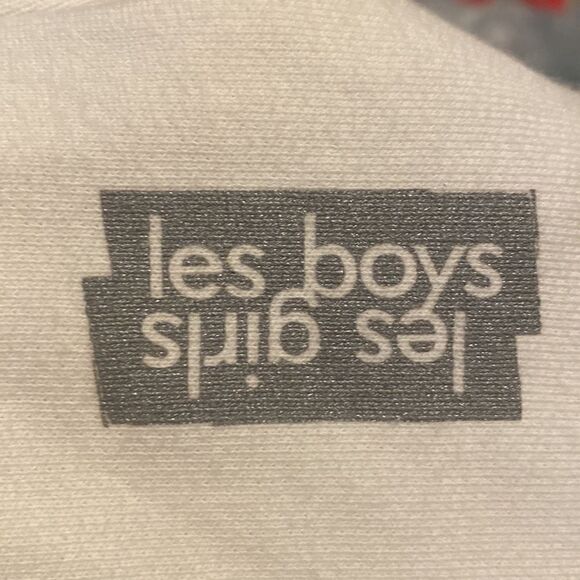 EUC LES GIRLS LES BOYS Ultimate Fit Sweats Loose Off-White Jogger Pants - Picture 3 of 8